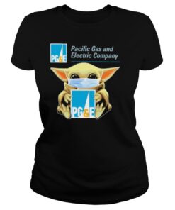 Star wars baby yoda mask hug pacific gas and electric company shirt