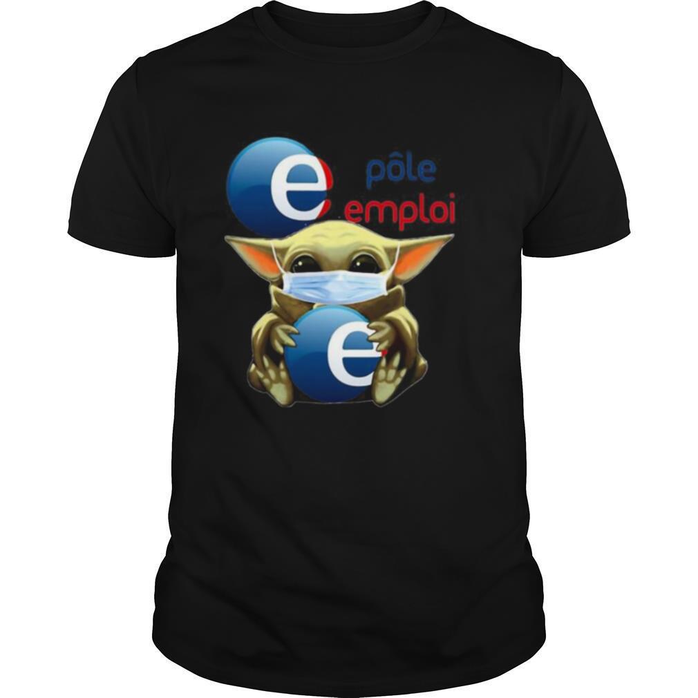 Star wars baby yoda mask hug polo emplai shirt