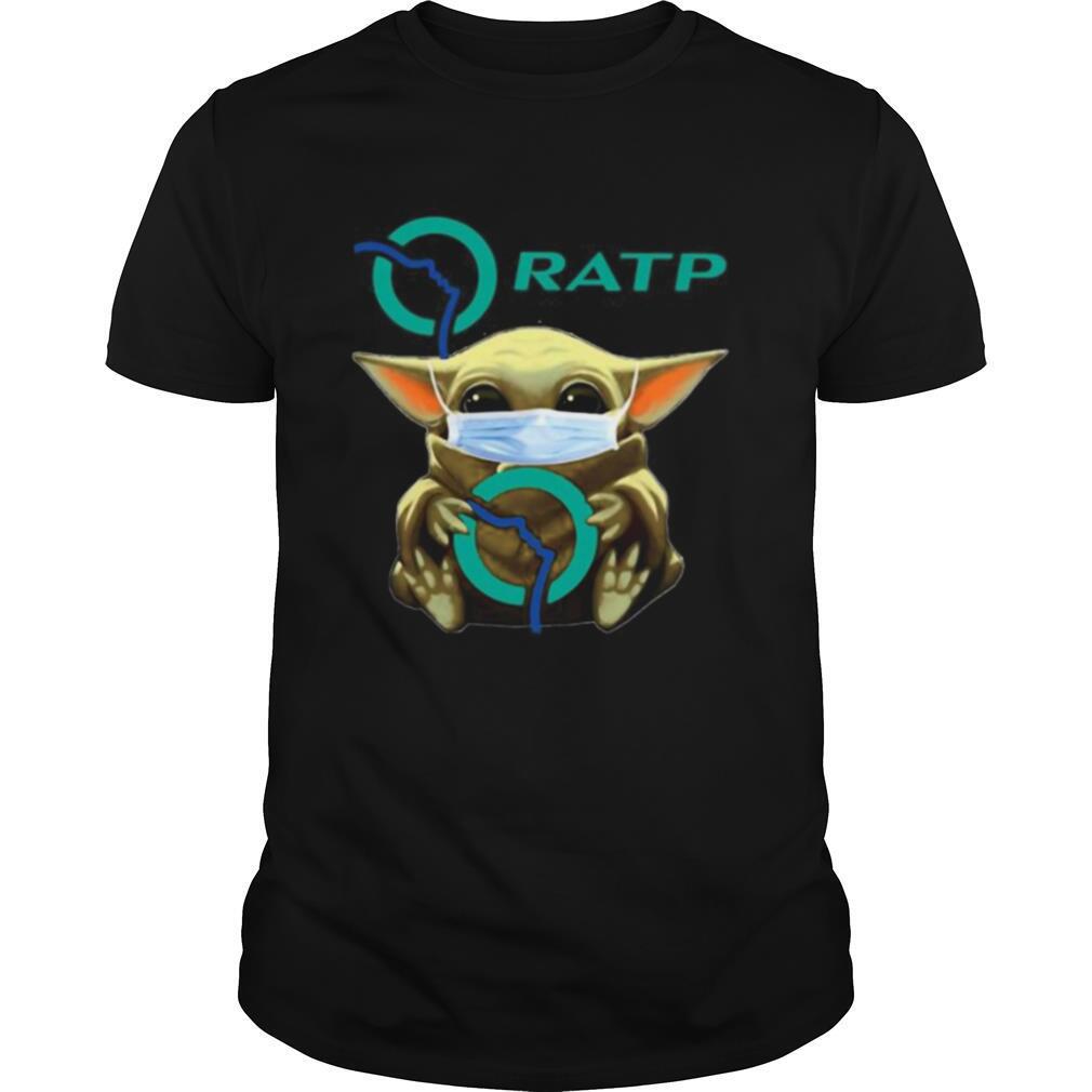 Star wars baby yoda mask hug ratp shirt