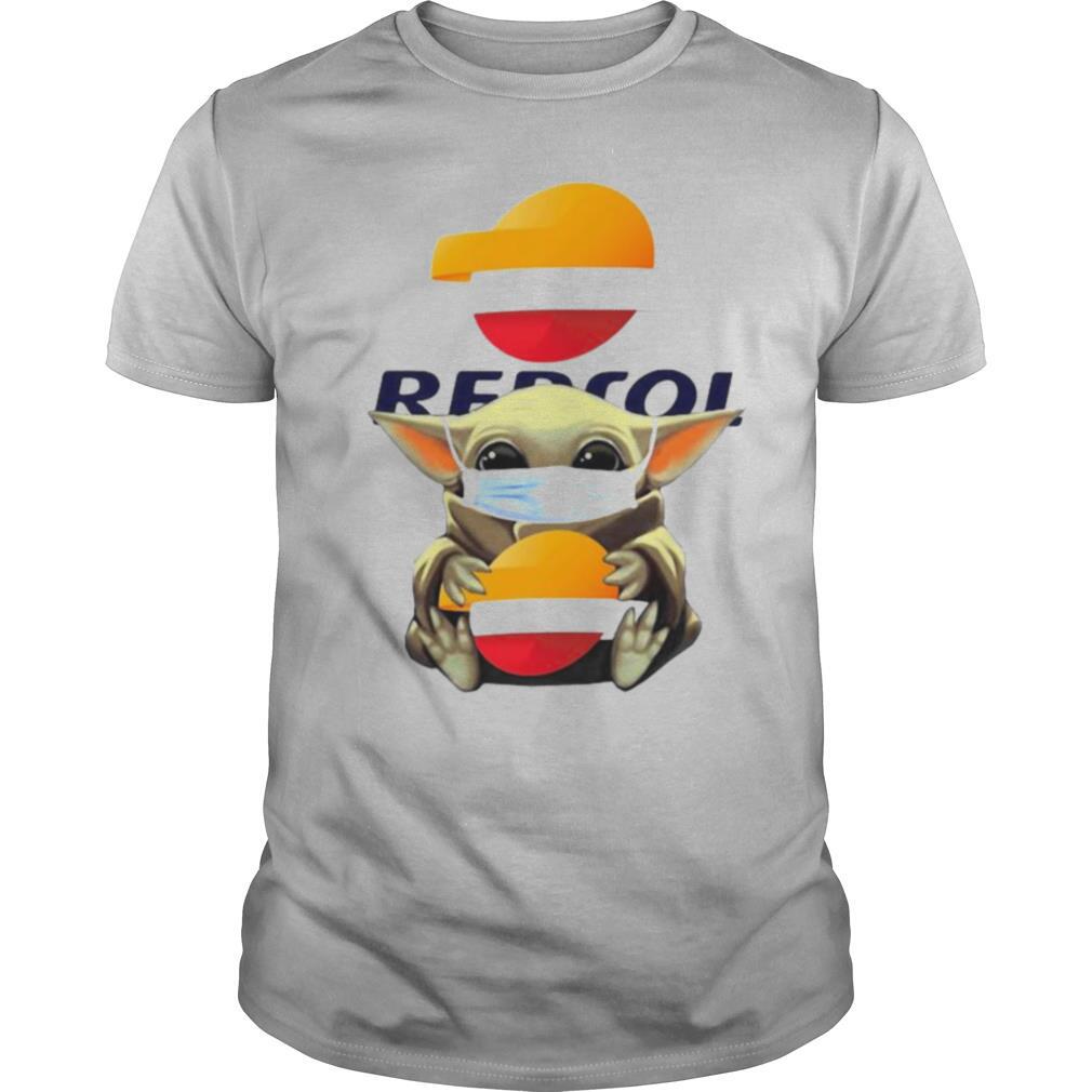 Star wars baby yoda mask hug repsol shirt