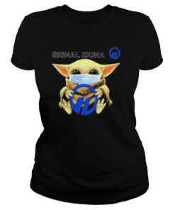 Star wars baby yoda mask hug signal iduna shirt