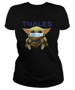 Star wars baby yoda mask hug thales shirt