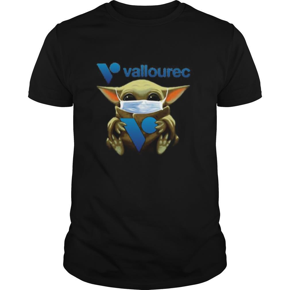 Star wars baby yoda mask hug vallourec shirt