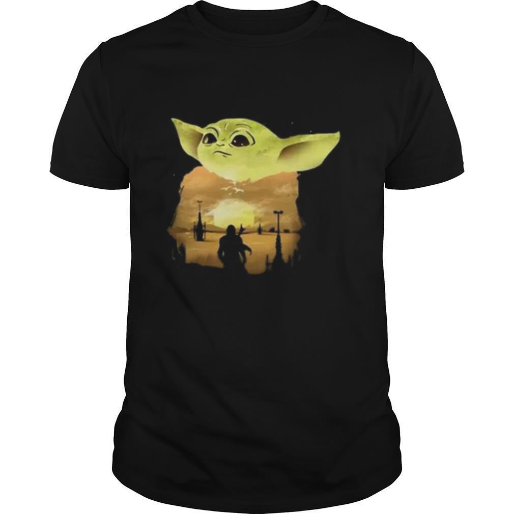 Star wars darth vader and baby yoda shirt