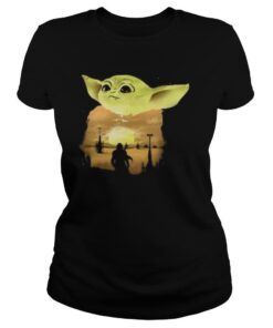 Star wars darth vader and baby yoda shirt