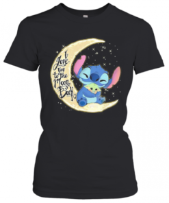 Stitch And Baby Yoda I Love You To The Moon And Back T-Shirt Classic Women's T-shirt