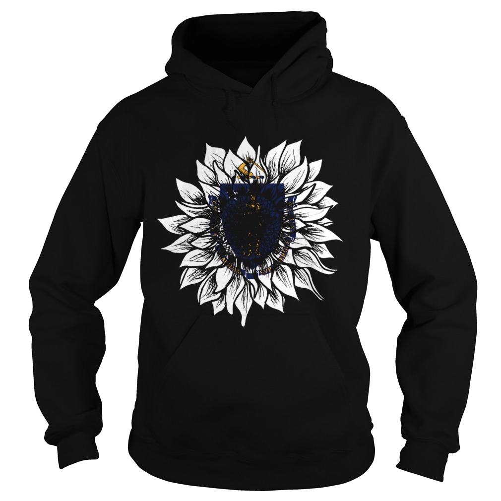 Sunflower Massachusetts Flag  Hoodie