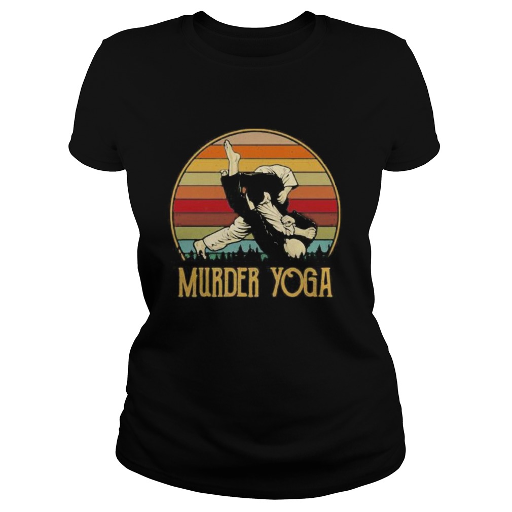 Taekwondo murder yoga vintage retro black Classic Ladies