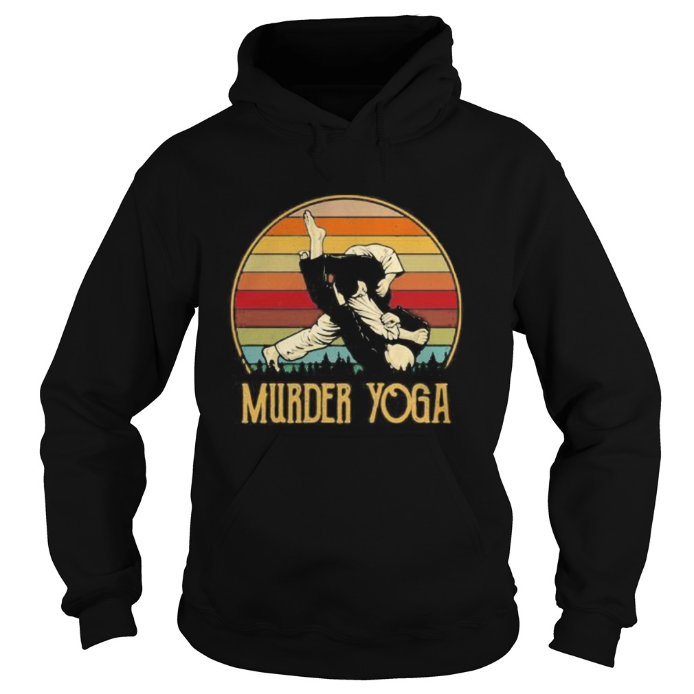 Taekwondo murder yoga vintage retro black Hoodie