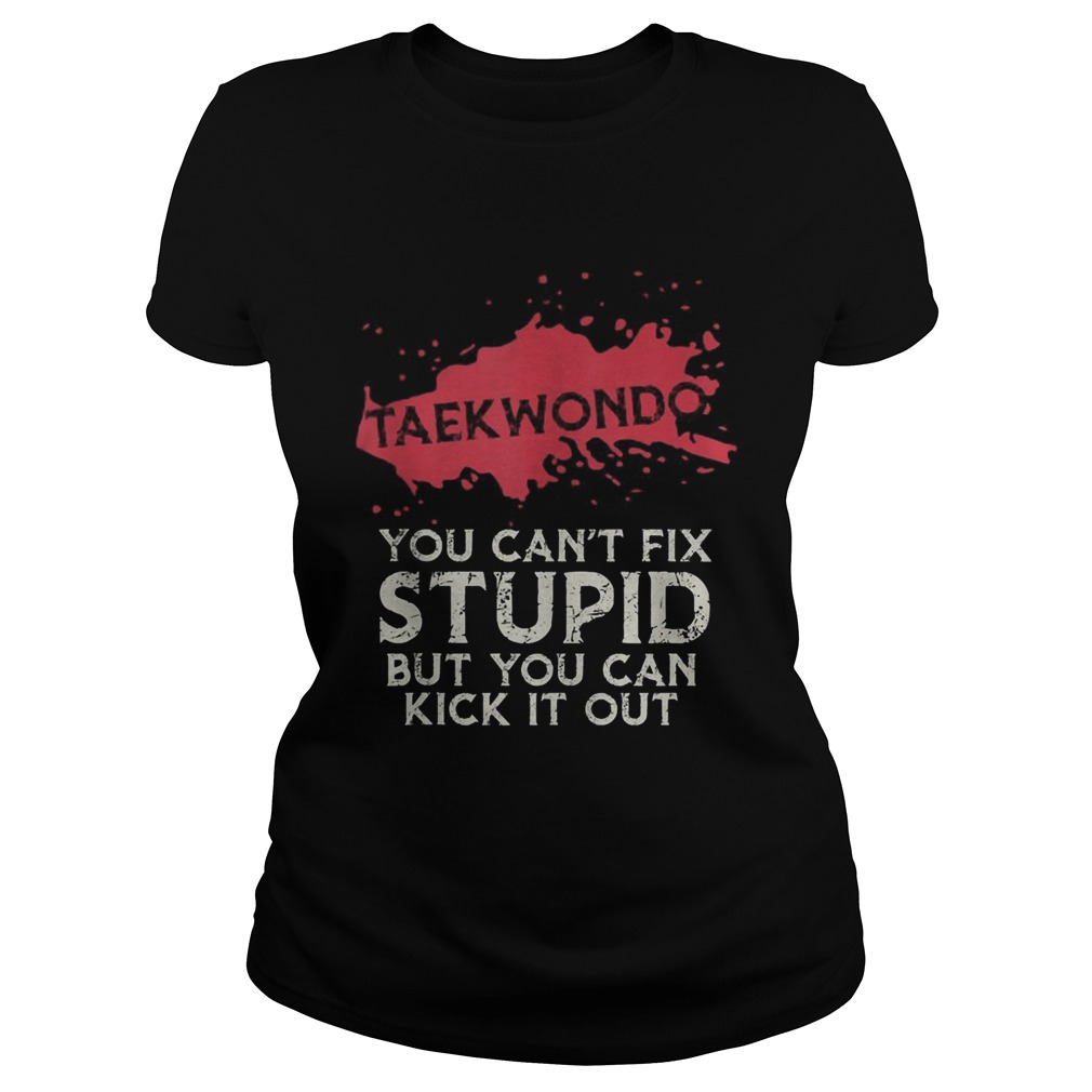 Taekwondo you cant fix stupid but you can kick it out  Classic Ladies