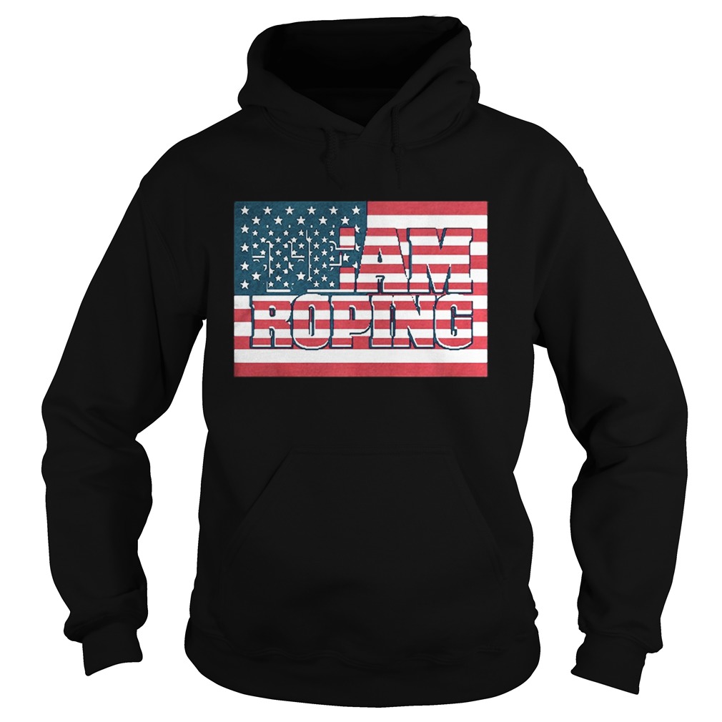 Team Roping American Flag Hoodie