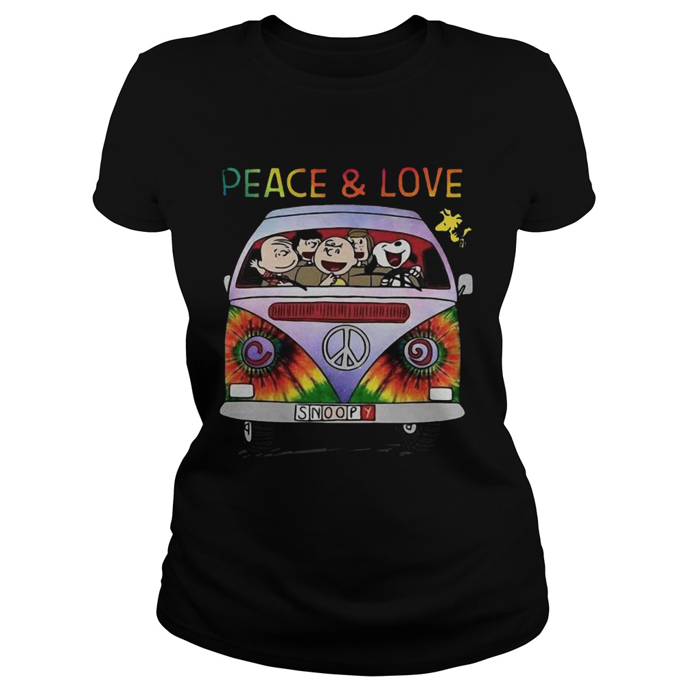 The Peanuts Hippie Driver Peace And Love Classic Ladies