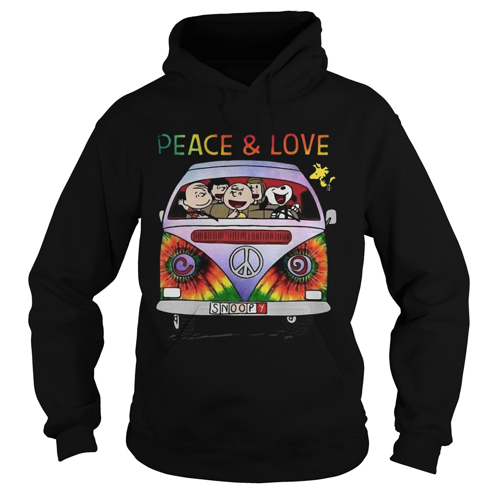 The Peanuts Hippie Driver Peace And Love Hoodie