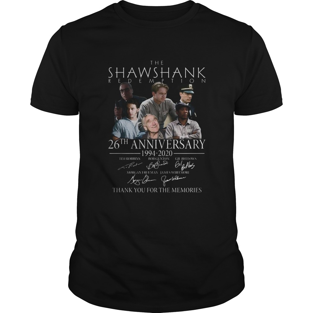 The Shawshank Redemption 26th Anniversary 19942020 Signature Thank You For The Memories shirt