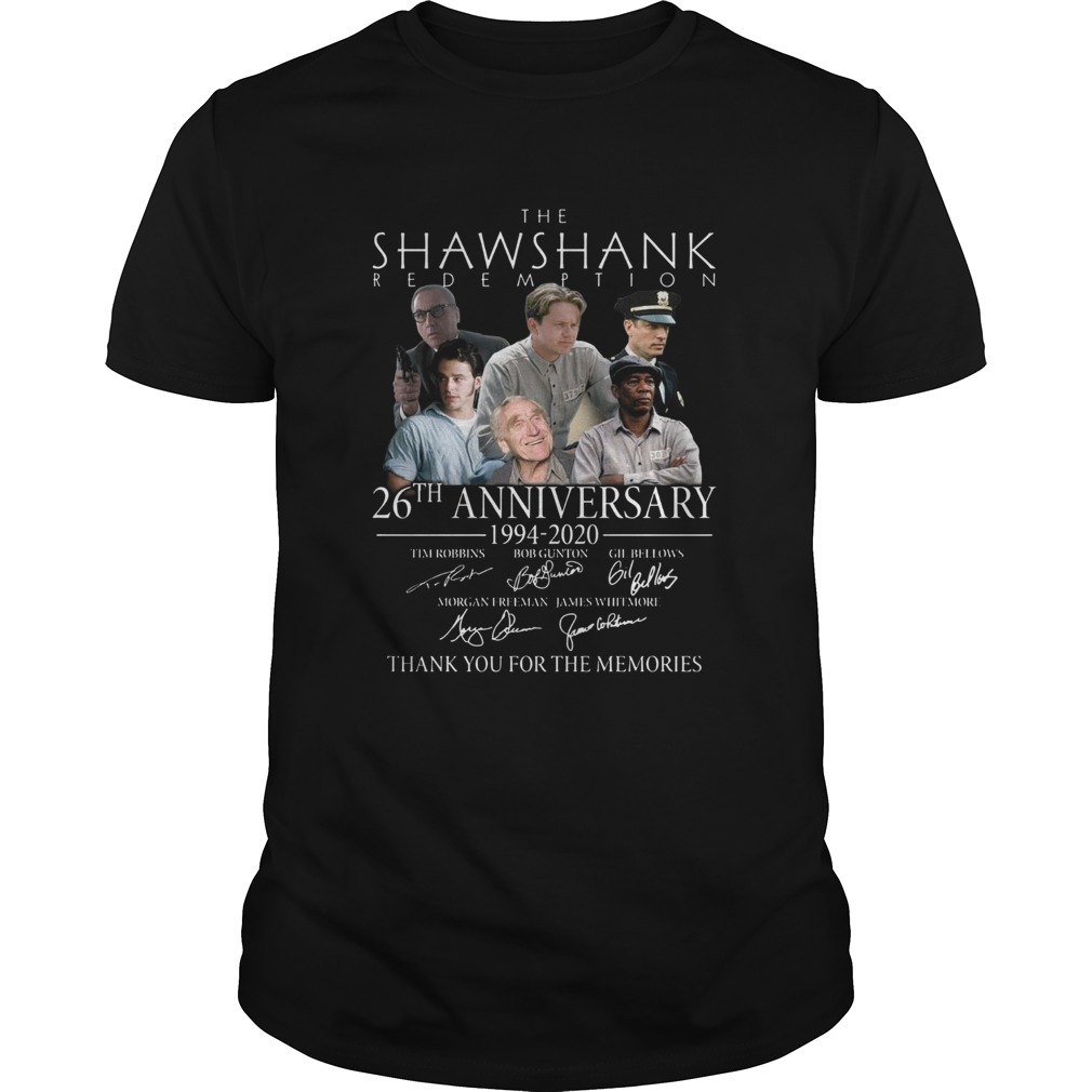 The Shawshank Redemption 26th Anniversary 19942020 Signature Thank You For The Memories shirt