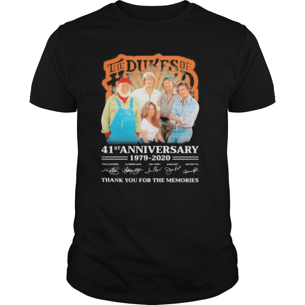 The dukes of hazzard 41st anniversary 1979 2020 thank you for the memories signatures shirt