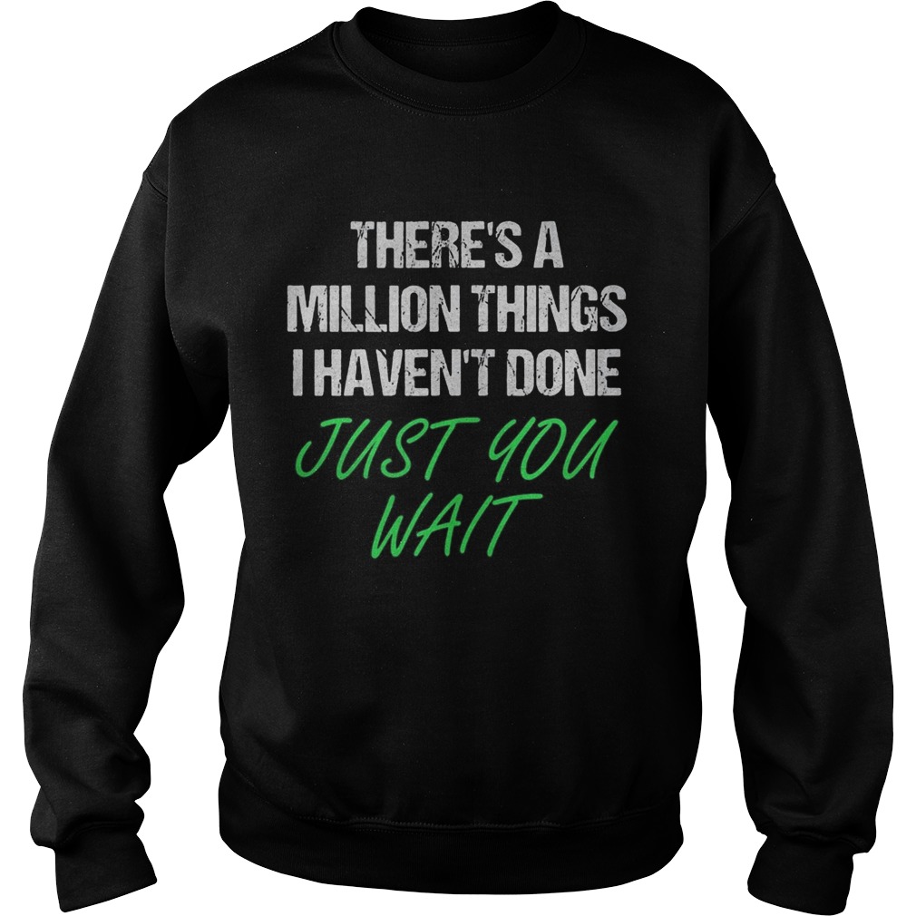 Theres a million things i havent done just you wait Sweatshirt