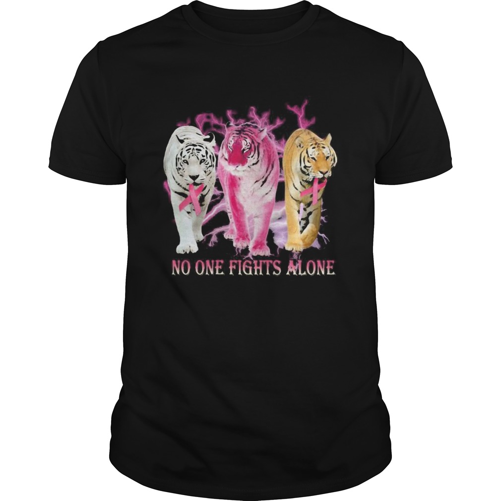 Tigers no one fights alone cancer awareness shirt