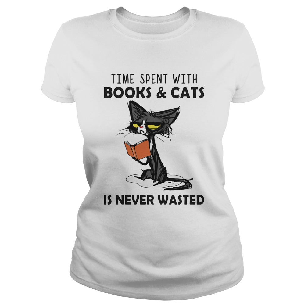 Time Spent With Books And Cats Is Never Wasted Classic Ladies