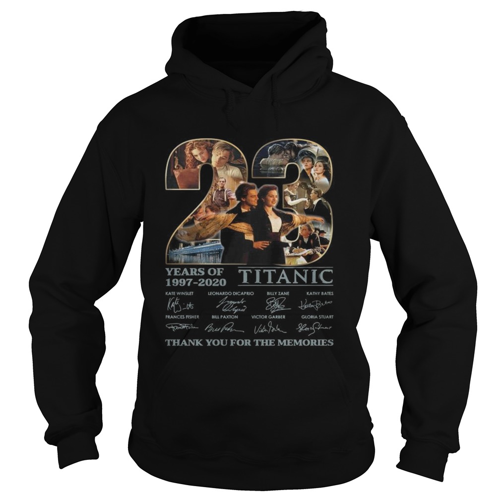 Titanic 23 Years Of Release Thank You For The Memories Signatures Hoodie