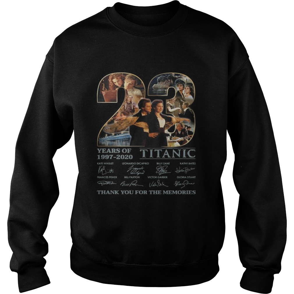 Titanic 23 Years Of Release Thank You For The Memories Signatures Sweatshirt