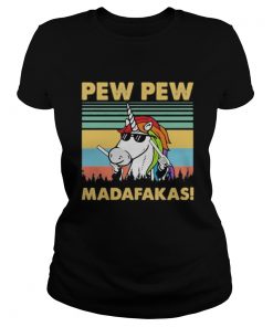 Unicorn pew pew madafakas vintage retro 2020  Classic Ladies