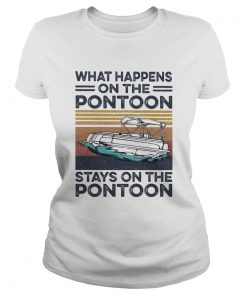 WHAT HAPPENS ON THE PONTOON STAYS ON THE PONTOON VINTAGE RETRO  Classic Ladies