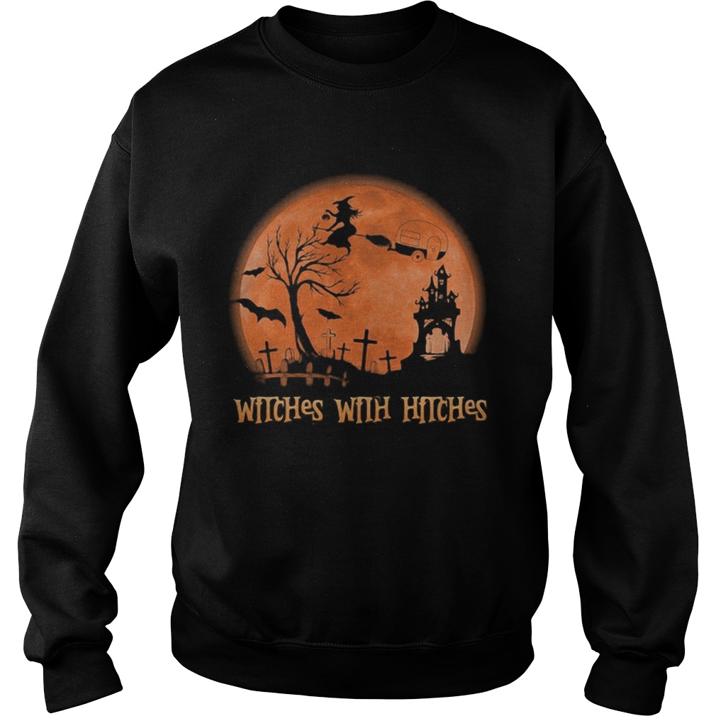 WITCHES WITH HITCHES SUNSET HALLOWEEN Sweatshirt