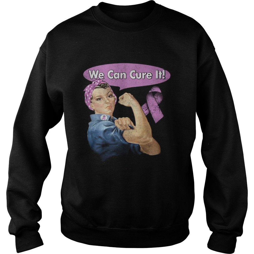 We Can Cure It Strong Girl Breast cancer awareness Sweatshirt