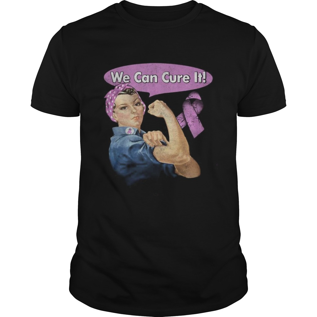 We Can Cure It Strong Girl Breast cancer awareness shirt