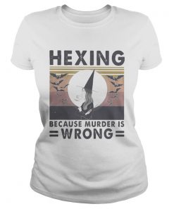 Witch hexing because murder is wrong vintage retro  Classic Ladies