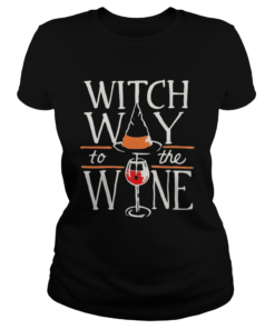 Witch way to the wine halloween  Classic Ladies