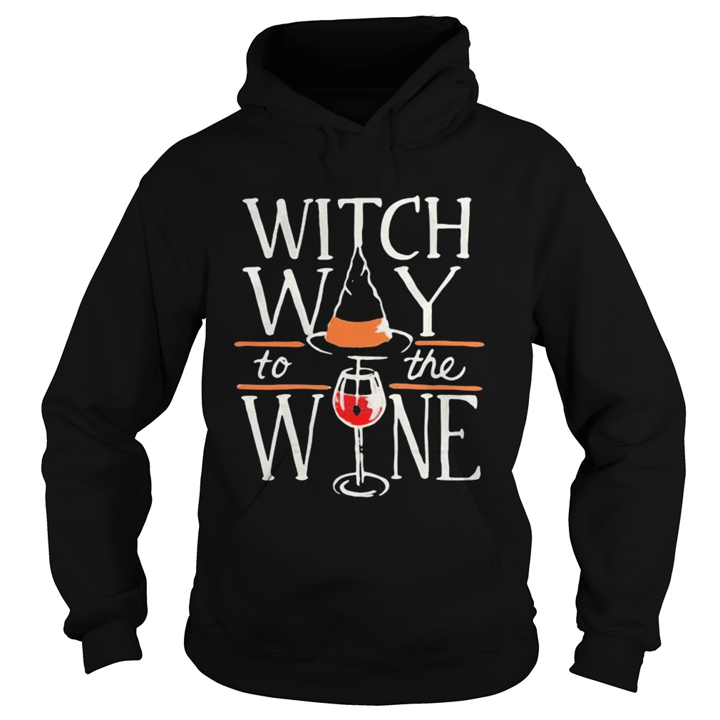 Witch way to the wine halloween Hoodie