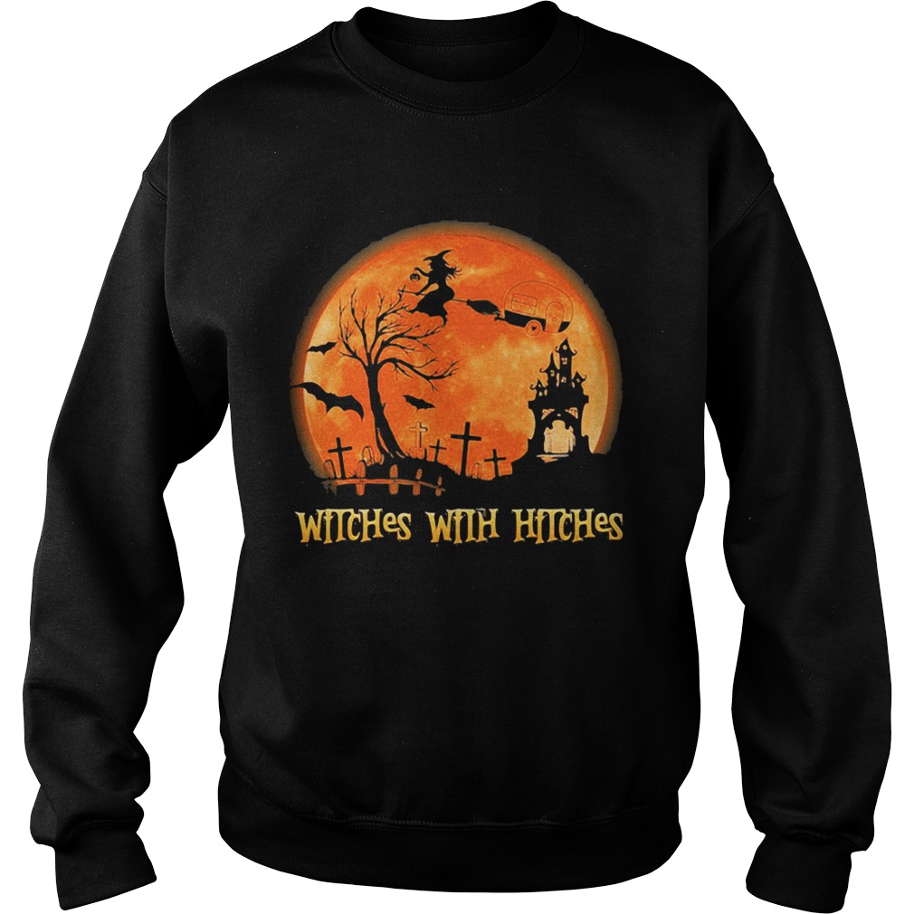 Witches With Hitches Sunset Halloween  Sweatshirt