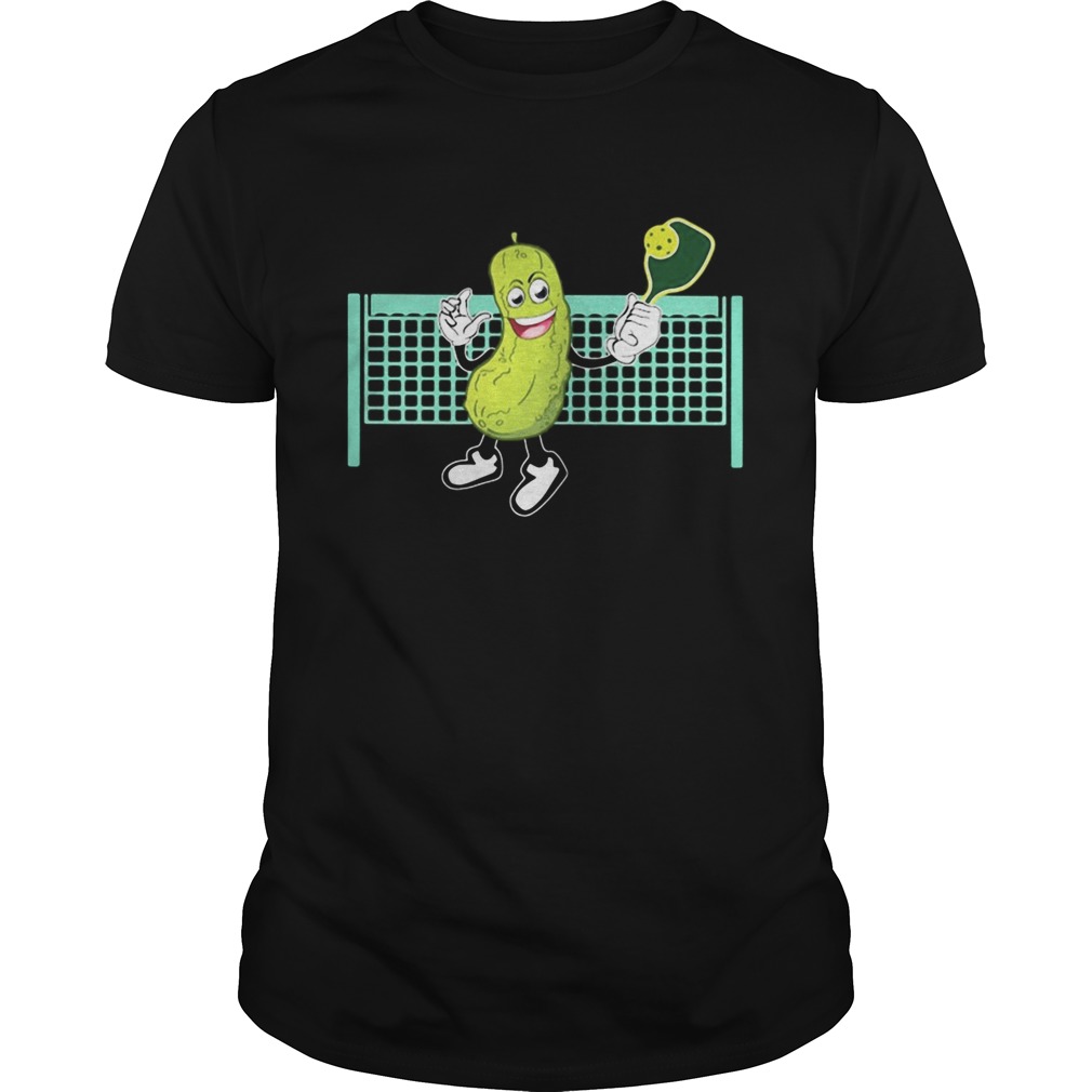 cucumber playing pickleball shirt