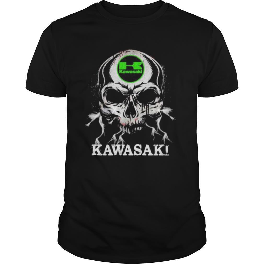 skull kawasaki logo shirt