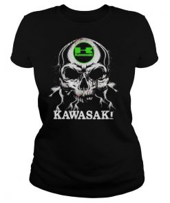 skull kawasaki logo shirt