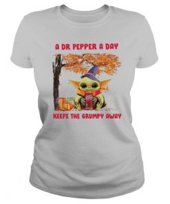 Baby Yoda A Dr Pepper A Day Keeps The Grumpy Away shirt