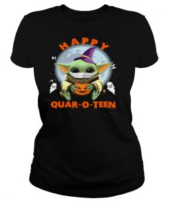 Baby Yoda Face Mask Hug Pumpkin Happy Quaroteen Halloween shirt