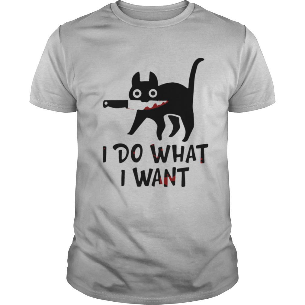 Black Cat I Do What I Want shirt