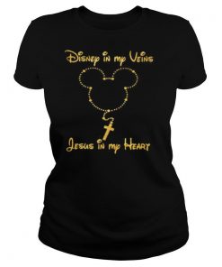 Disney mickey mouse in my veins jesus in my heart shirt