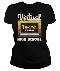 Freshman Ninth 9th Grade Virtual Learning High School Retro shirt