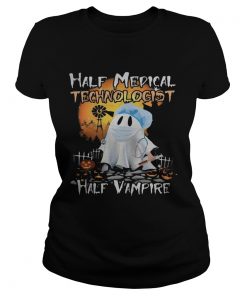 Halloween ghost half medical technologist half vampire  Classic Ladies