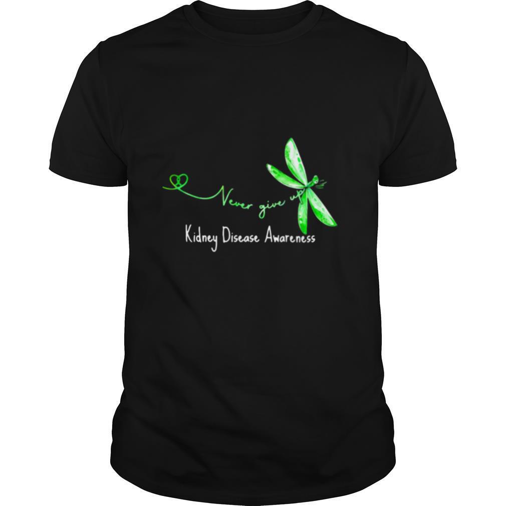 Never Give Up Kidney Disease Awareness Butterfly shirt