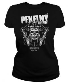 Skull cowboy pekflny ostrov rockovy open air shirt