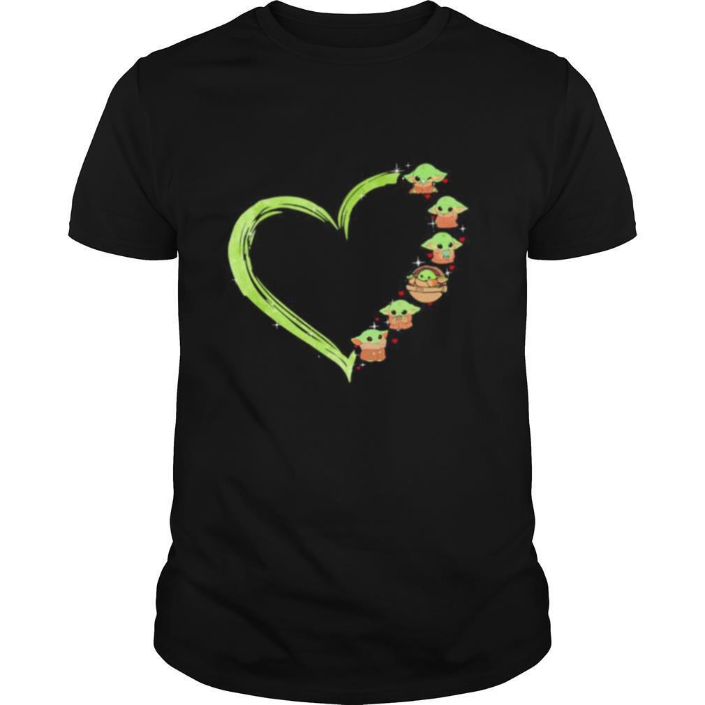 Star wars baby yoda heart shirt