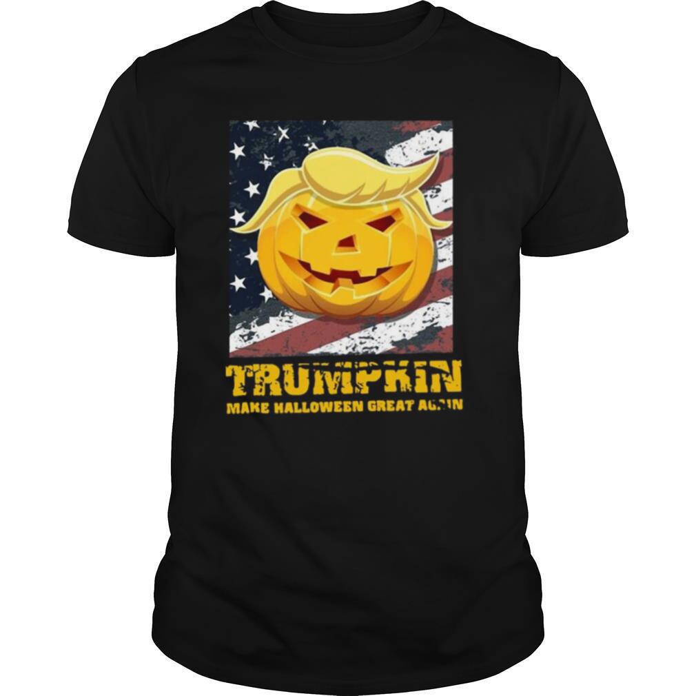 Trumpkin Make Halloween Great Again American Flag shirt