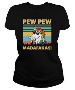 Unicorn pew pew madafakas vintage retro 2020 shirt