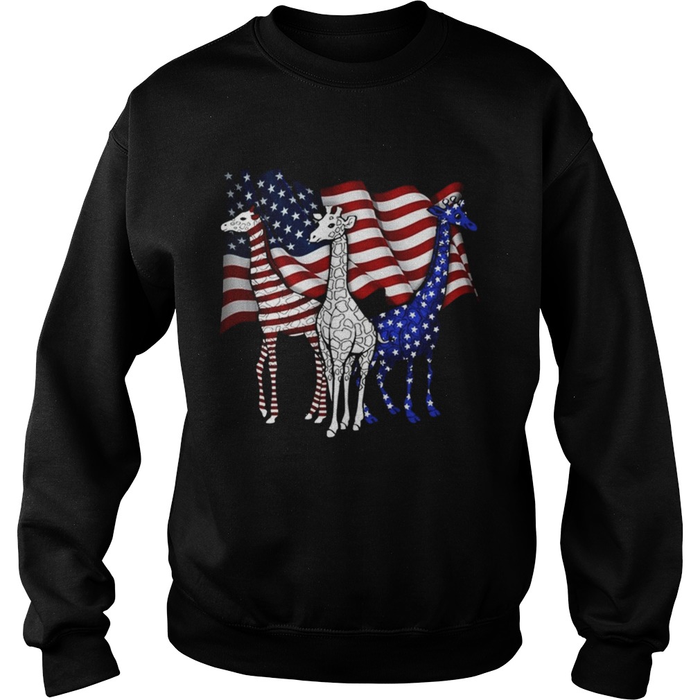 American Flag Giraffes Sweatshirt