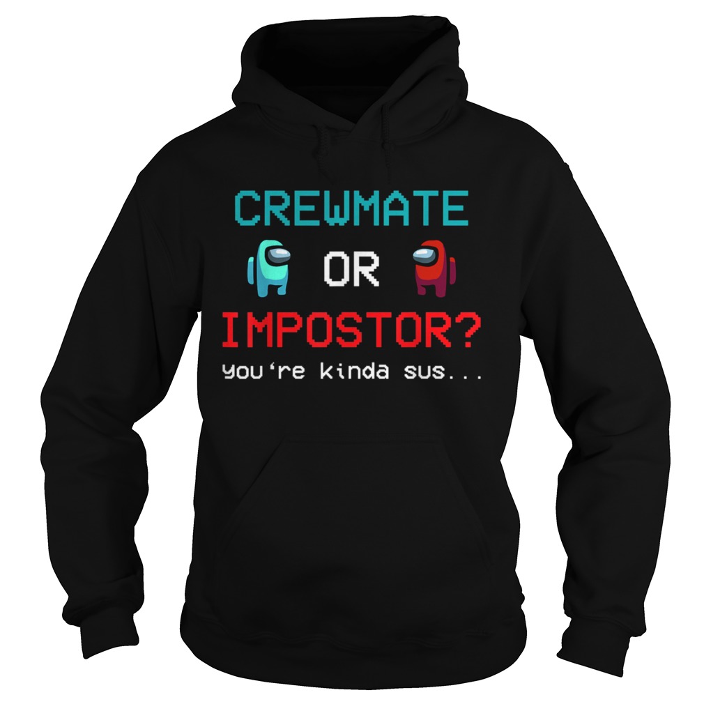 Crewmate Among Or Impostor Kinda Sus Gaming Idea For Us Hoodie